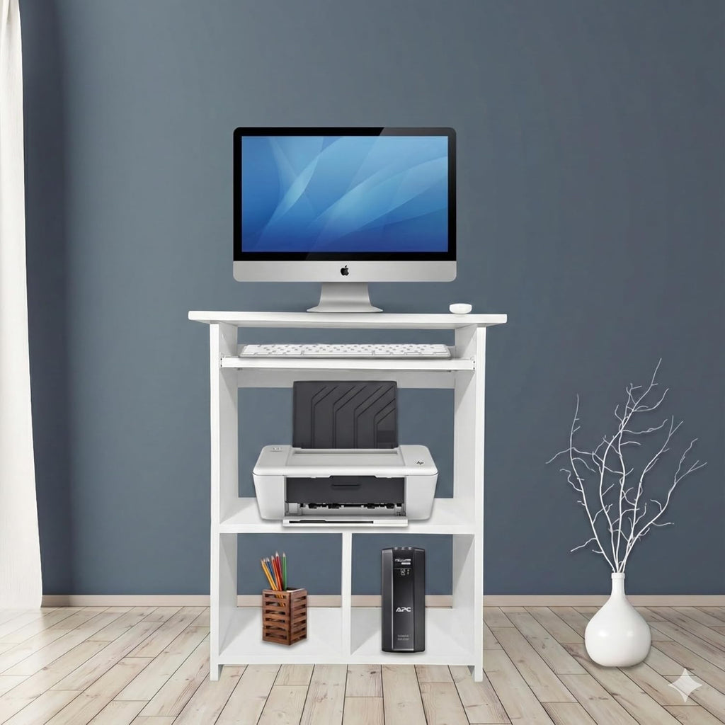 Purple Furniture Engineered Wood Elite Home Office Computer Table,Study Desk,Writing Desk and Lap Desk for Students,Kids and Adults(Matte Finish, Do-It-Yourself, Small) (White)