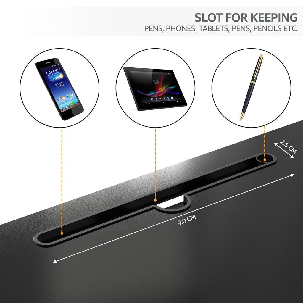 Umi Wooden Multipurpose Adjustable Height Table with Wheels For Work From Home, Study, Office And Bedroom (Without Drawer)