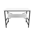 Ark Office Desk and Study Table | 1 Year Warranty | Metal and Century Engineered Wood Desk for Adults & Students (White)